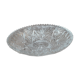 Fruit cup Display Dish stars chiseled Hollow molded glass old vintage