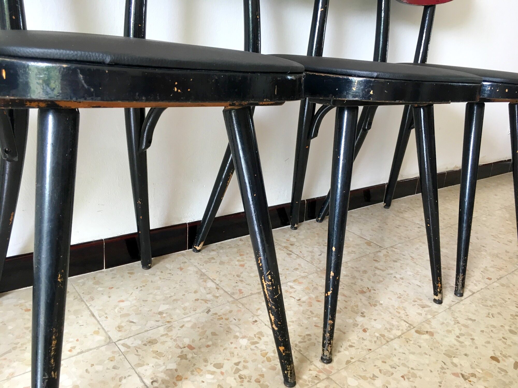 4 chairs Bistro Baumann vintage years 50