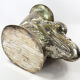 Ancient Vase Rhyton Eagle Head in Silver Brass-1900s
