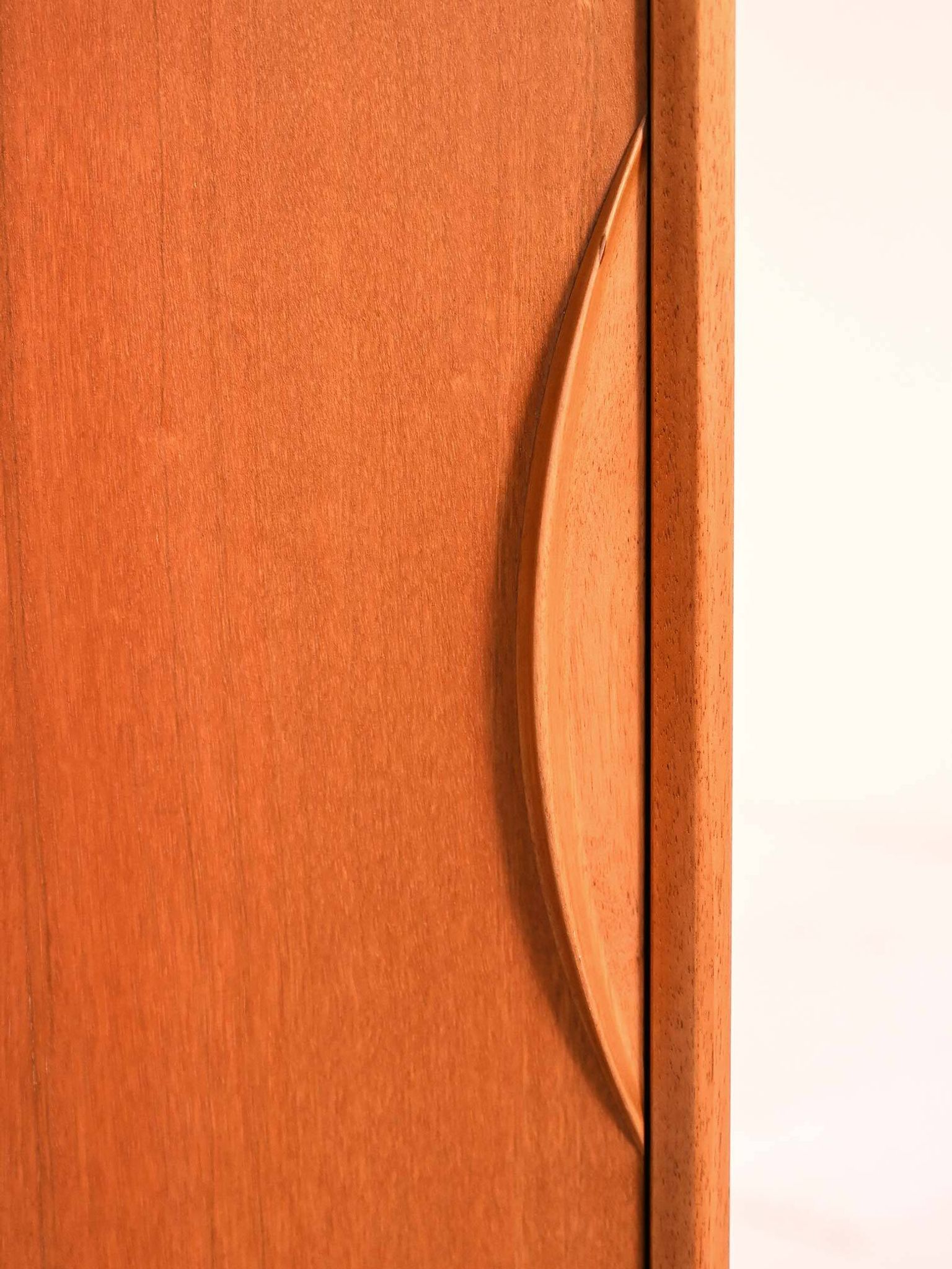 1950s Danish teak and brass cabinet
