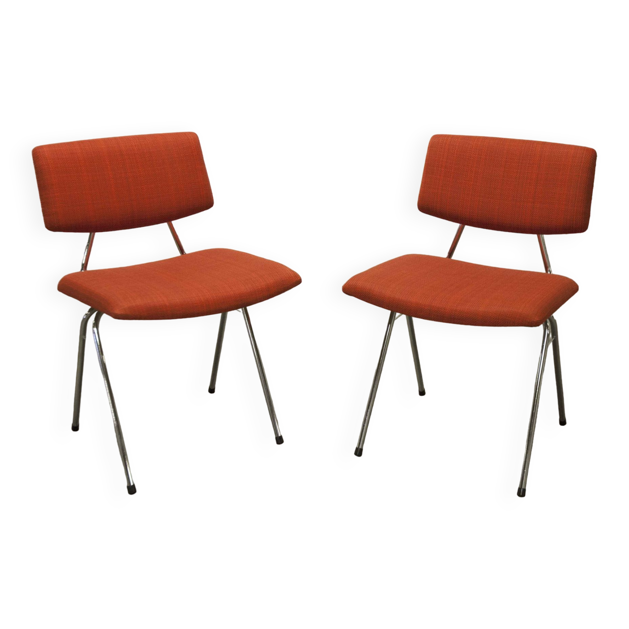 Pair of compass model chairs by Pierre Guariche for Les Huchers-Minvielle France 1955