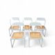 Ensemble de 5 chaises Baumann modèle "Traineau" blanches