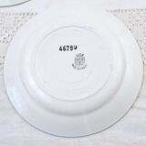 2 matching French antique ceramic plates