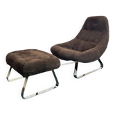 Chaise et ottoman Earth par Percival Lafer, années 1970, Brésil.