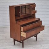 1960s, Danish chest of drawers with a mirror inside, original condition, teak wood.