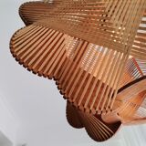 Vintage 1960s wooden hanging lamp