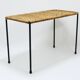 Long side table by Carl Aubock, flower bench, rattan, wicker, Austria, 1950s