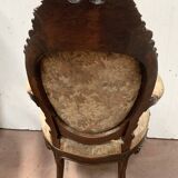 Richly carved Napoleon III ceremonial armchair