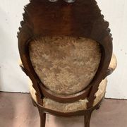 Fauteuil d'apparat richement sculpté Napoléon III
