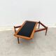 Scandinavian coffee table in teak and black formica, 1960.