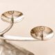 Elegant modernist WMF Ikora chandelier with 4 lights in silver-plated metal.