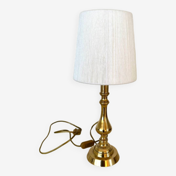 Brass and wool lamp