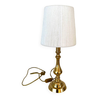 Brass and wool lamp