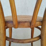 Bistro chair Thonet n°18 late XIX curved wood seated canned