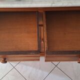 Old bathroom cabinet with marble