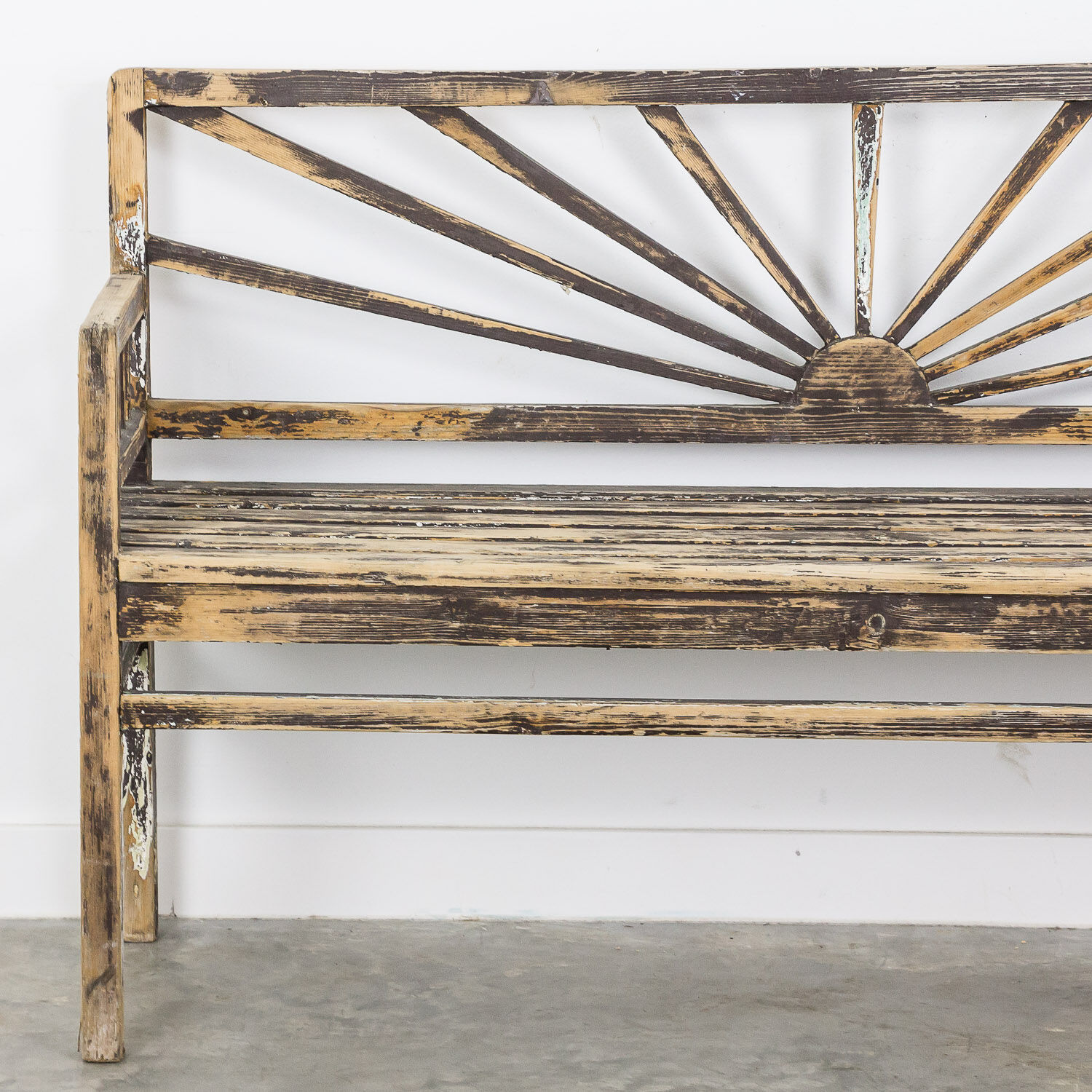 Wooden bench “Sunrise” patina