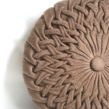 Coussin rond plissé