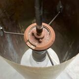 Brass tube pendant lamp in mid-century style, 1960s.