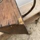 Authentic wooden crate basket with metal handle, old 1950s