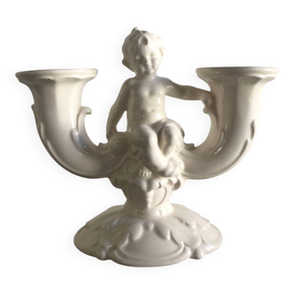 Antique porcelain candlestick