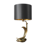 Golden brass cobra lamp 1970