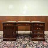 Classic English Desk with Green Inlay