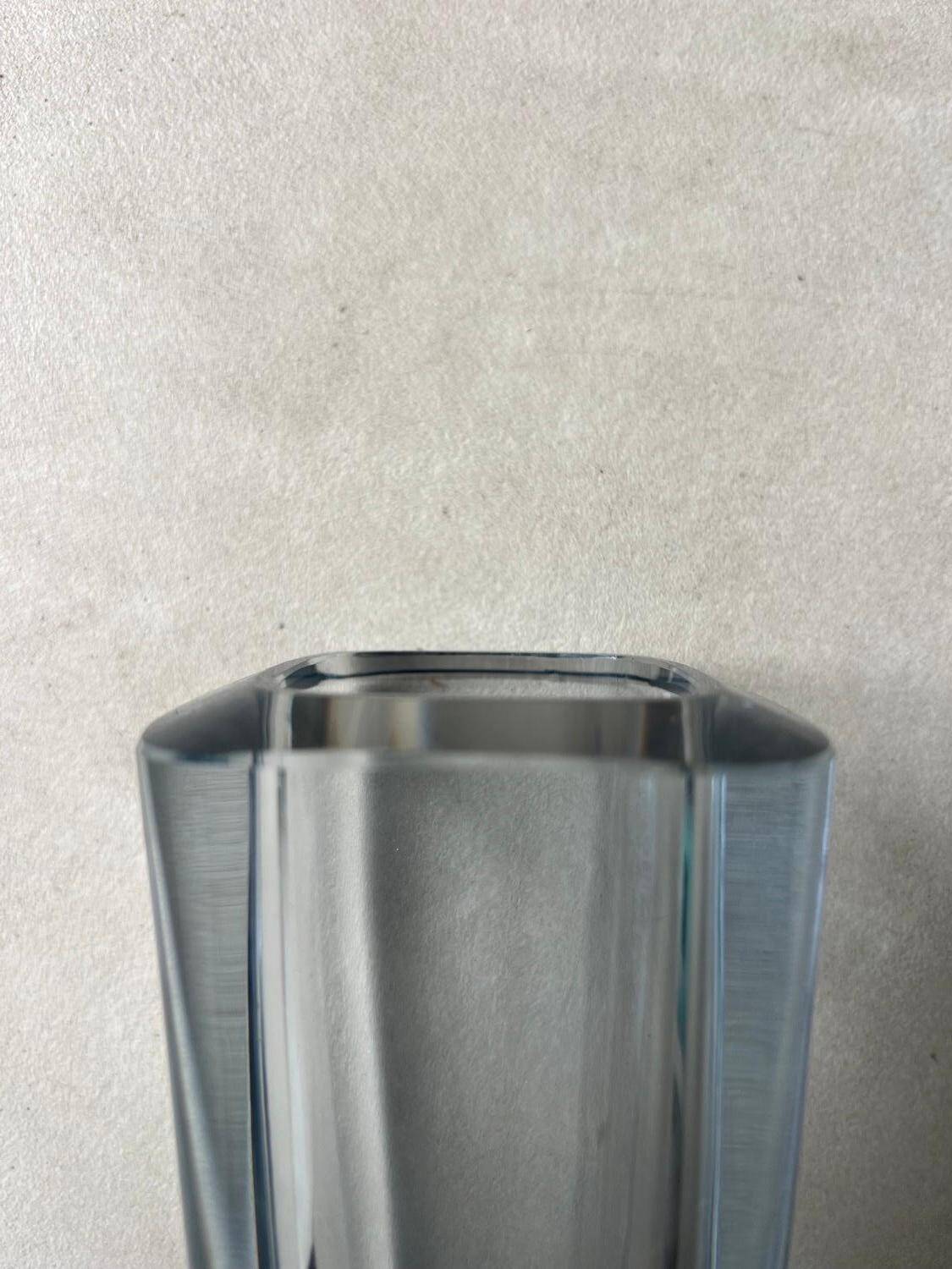 Decorative Swedish Vase, Clear Glass, Stromberg, Mid-Century Modern, Collectible