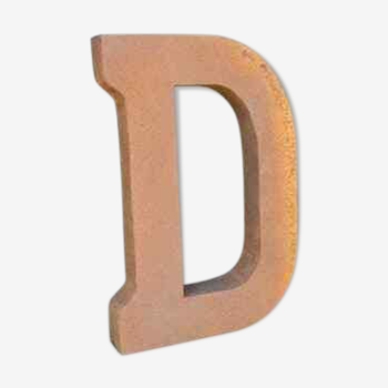 Lettre industrielle "D" en fer