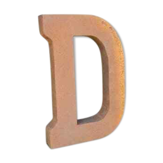 Industrial letter "D" in iron