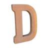 Industrial letter "D" in iron
