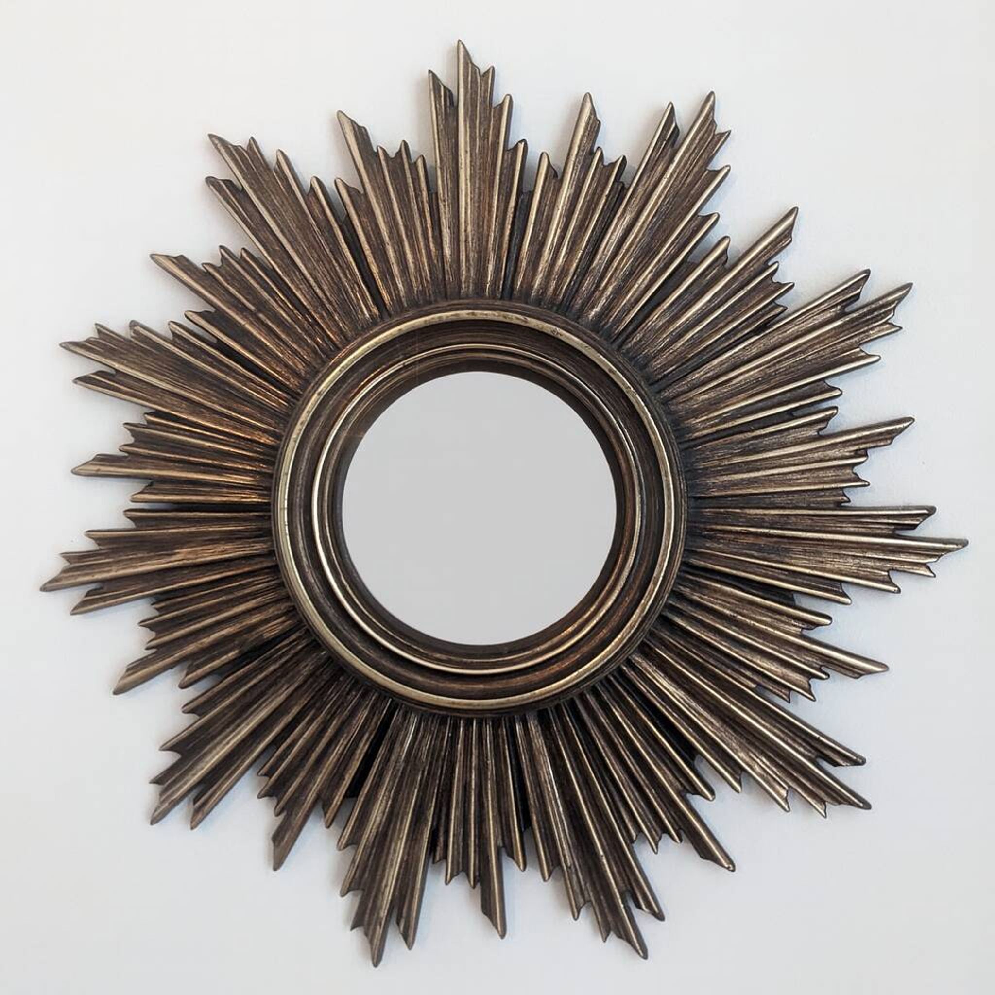 Mid-century convex sunburst mirror