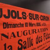 Poster "Inauguration Holiday Hall" - Pujols-sur-Ciron - 1935