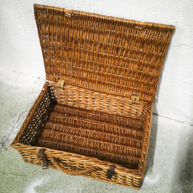 Wicker suitcase