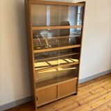 Vintage wooden bookcase from the 1960s