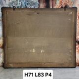 Large 19th-century lacquered wooden mirror