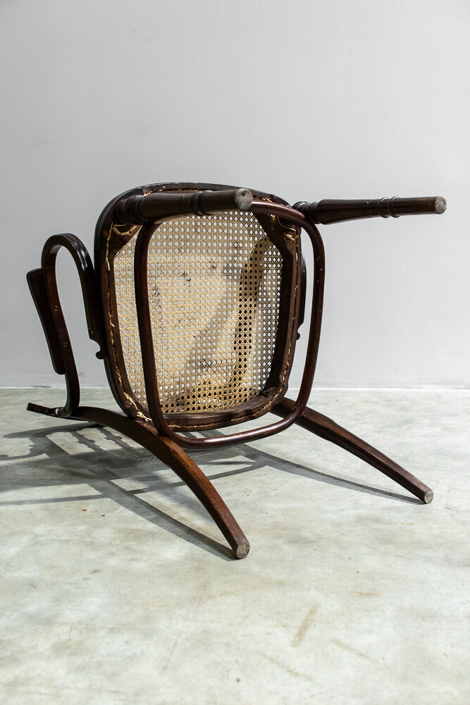 Ensemble d’un banc et trois chaises Jacob Josef Rohn Wien 1930