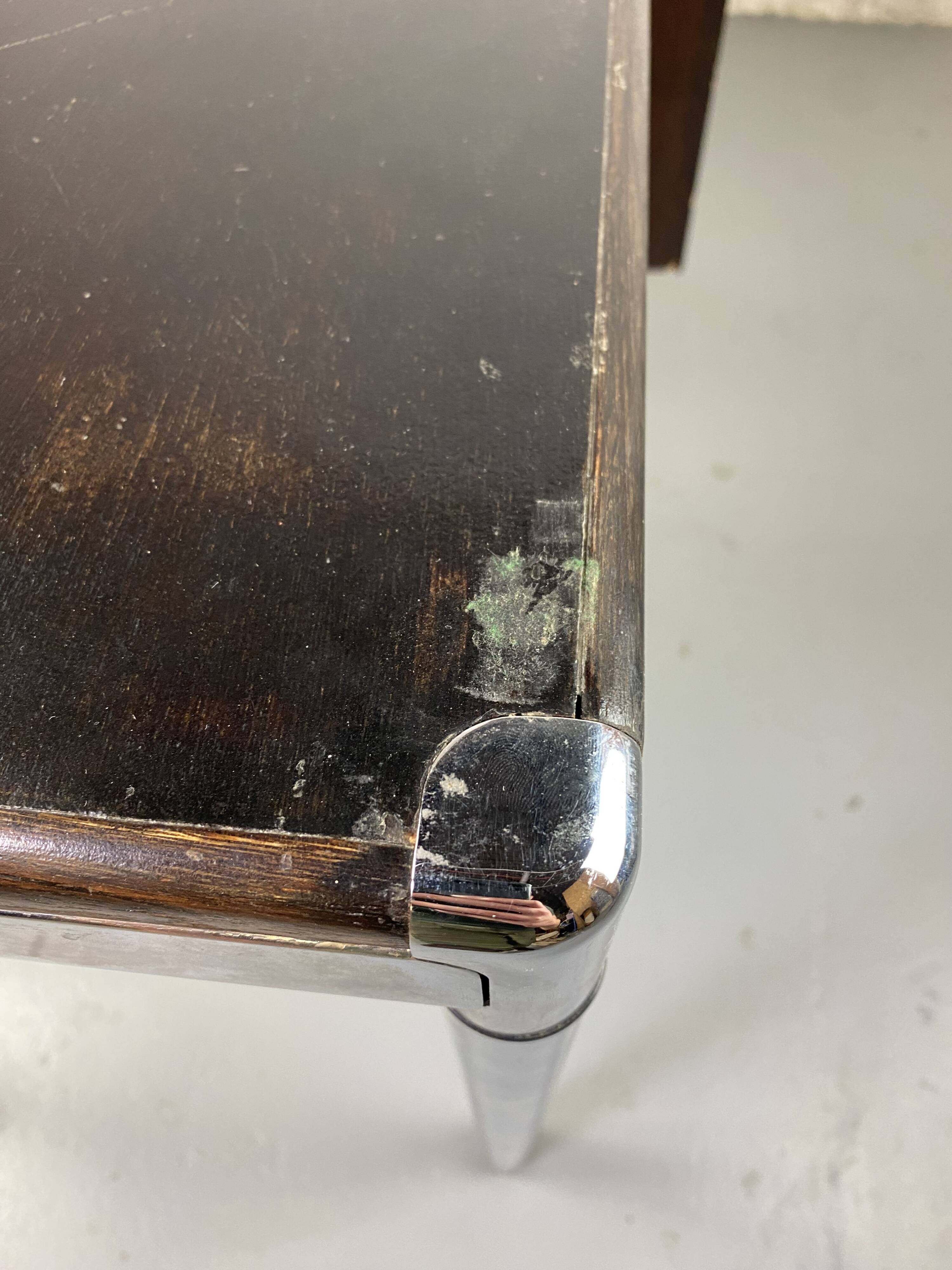 Vintage plywood and chrome desk from the 70s