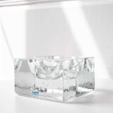 Cendrier en verre soufflé à bulles par Nybro Sweden