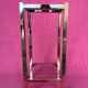 VINTAGE 1970 COFFEE TABLE SQUARE GOLD BRIGHT TUBE SQUARE 2 PLATTERS