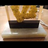 Fractal resin lamp with crystal inclusion by Pierre Giraudon