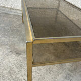 Iron coffee table with glass top