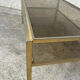 Table basse fer et plateau en verre