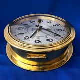 Old modernist brass wall clock 1930 bayard movement 8 days