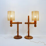 Pair of large table lamps by Uno & Östen Kristiansson for Luxus, 1960/70