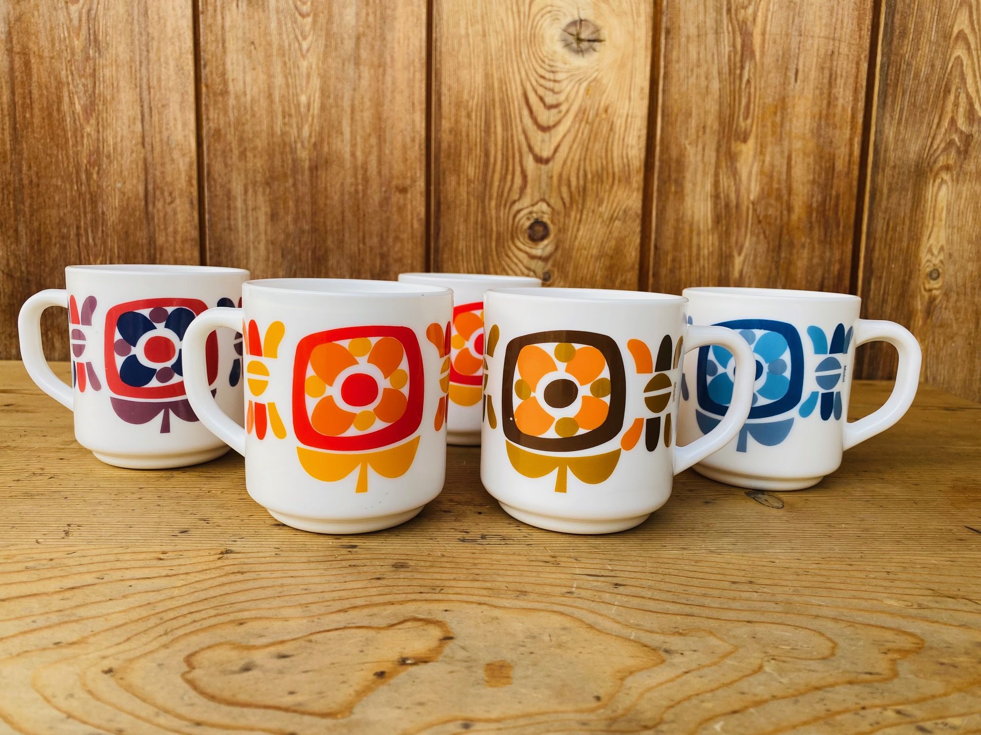 Set of 5 mug mobil arcopal 70