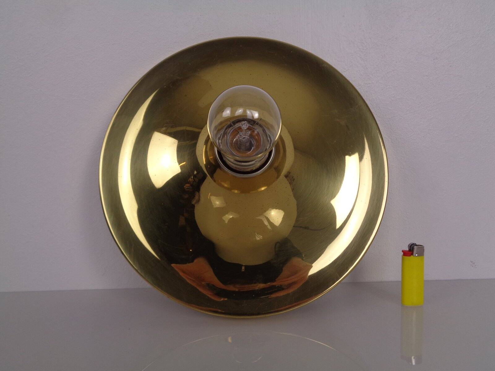 Space Age Golden Wall Lamp from Doria Leuchten, 1960s