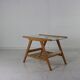 Oakwood side table with glass top