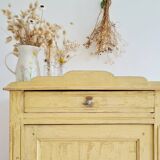 Antique Parisian sideboard in patinated ochre