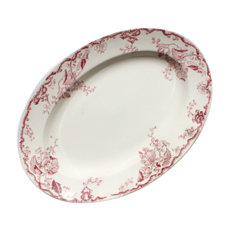 Oval flat in iron earth model "Fontainebleau" KG Lunéville