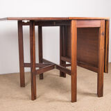 Table pliable danoise extensible en palissandre, avec 2 rallonges rabattables 1960